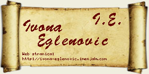 Ivona Eglenović vizit kartica